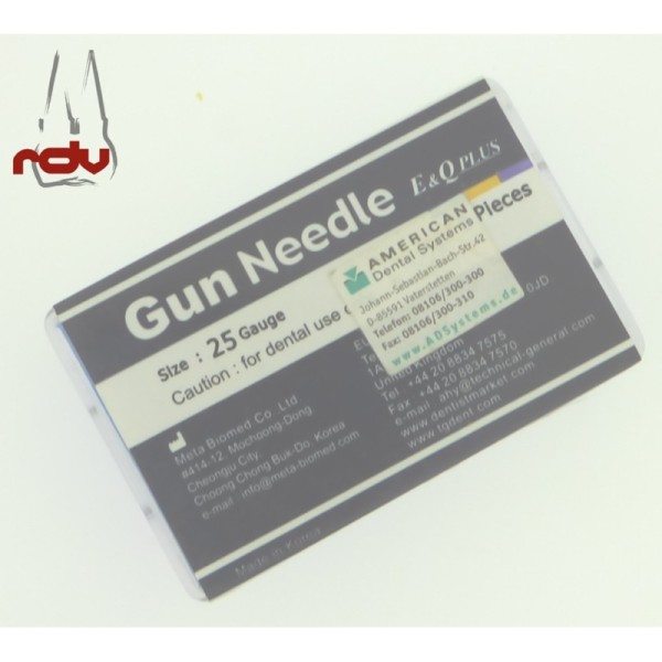 Meta Gun Needle E&Q Plus 25 Gauge 6 Stk.