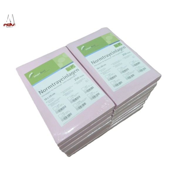 Smartdent Normtrayeinlagen 18x25 cm Rosa 250 Blatt