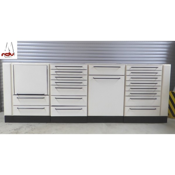 4er Arbeitzeile Möbelzeile Behandlungszeile