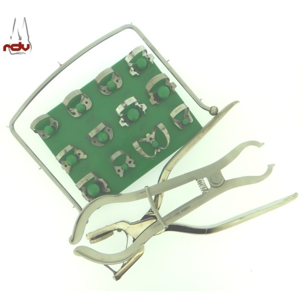 Kofferdam Set inkl. Klammern Rahmen Lochzange