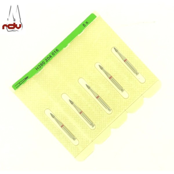 Komet Bohrer H390 Flamme abgerundete Spitze