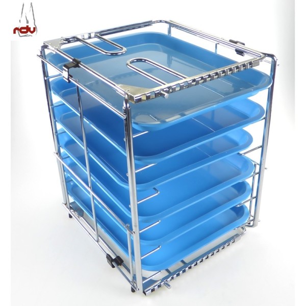 Instrumenten Tray Rack Möbeleinsatz inkl. 6 Trays