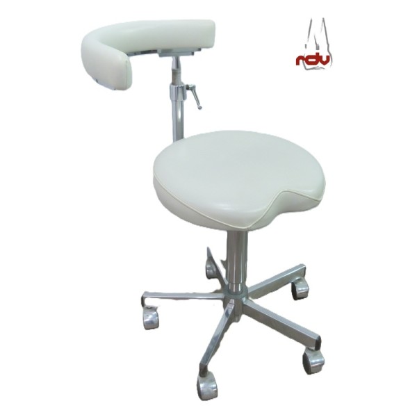 Rollhocker Arztstuhl beige Hocker Handsteuerung