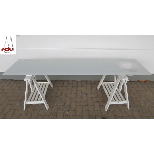 Aries Arbeitsplatte Glas 238x60cm mit Waschbecken