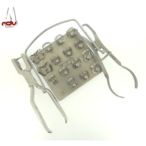 Kofferdam Set inkl. Klammern Rahmen Lochzange