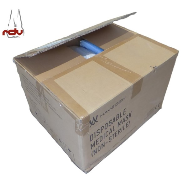 Einmalmasken Karton 2000 Stück verpackt blau